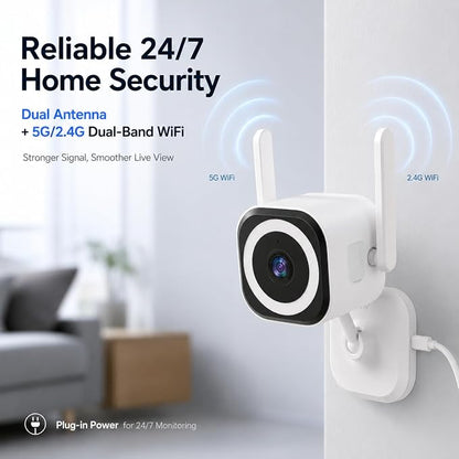 Cameras for Home Security Indoor Outdoor, Dual Antenna 5G/2.4G WiFi Security - Image 6