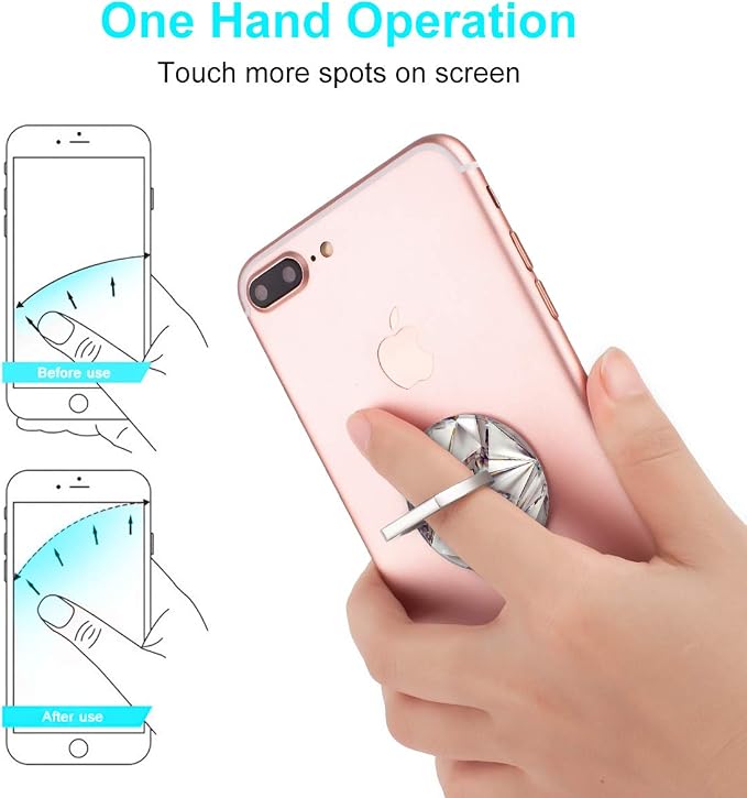 Bonoma Finger Ring Stand, 3 Pack Bling 360 Degree Rotation Phone Ring Stand - Image 5