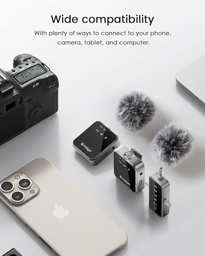PQRQP 3 in 1 Microphone for iPhone/Android/Camera, Mini Microphone, 328ft - Image 6