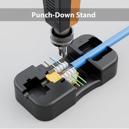 Iwillink 10Gbps Cat6 Keystone Jack, RJ45 25-Pack and Punch-Down Stand, UTP - Image 2