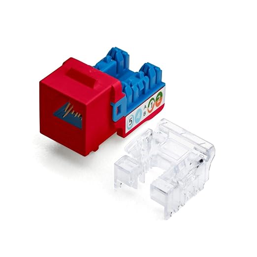 trueCABLE Cat6 Keystone Jack, Unshielded, 90 Degree Punch-Down, PoE++ 100W by trueCABLE