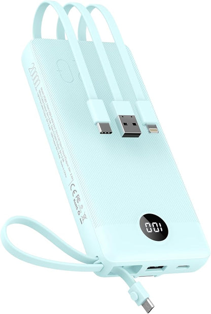 VEEKTOMX Portable Charger with Built-in Cables, 20000mAh Power Bank by VEEKTOMX