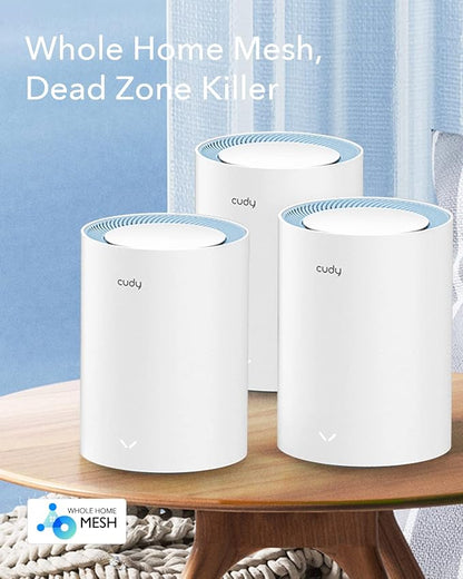 Cudy M1200 2-Pack AC1200 Whole Home Mesh WiFi System, AC1200 Dual Band WiFi - Image 3