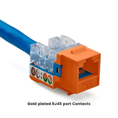 trueCABLE Cat6A Keystone Jack, Unshielded, 90 Degree Punch-Down, UL Listed - Image 6
