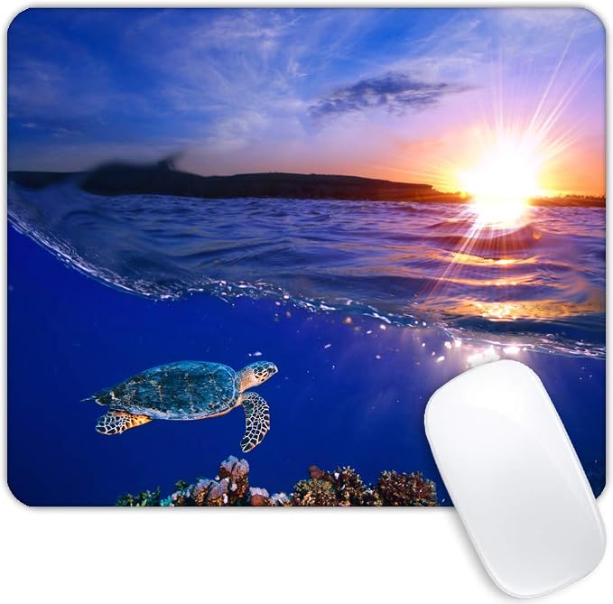 Sea Turtle Mousepad Non-Slip Rubber Base Mouse Pads by Goodsprout