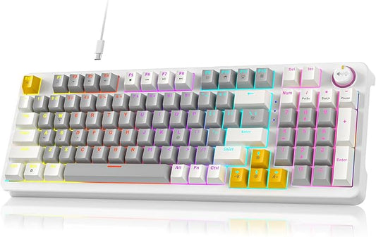 AK96 Smart Mechanical Keyboard Gaming, 96 Keys Full Size by Meidosa
