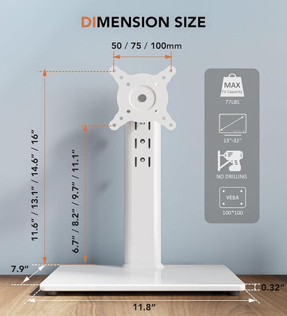 Single LCD Computer Monitor Free-Standing Desk Stand Riser - Image 8