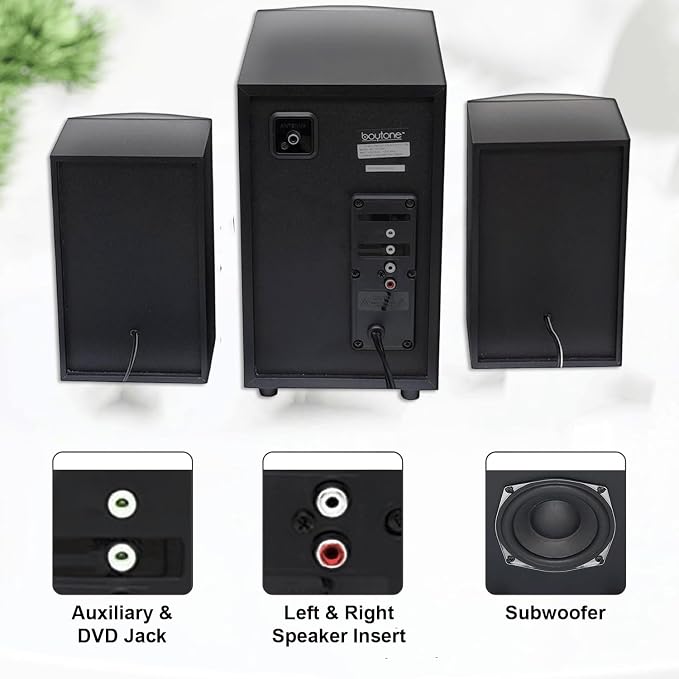 Boytone BT-326F, 2.1 Bluetooth Powerful Home Theater Speaker System, - Image 5