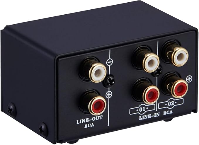 Audio Switcher RCA 2 in 1 Out/1 in 2 Out A/B Switch Stereo Audio Splitter Box by Unknown