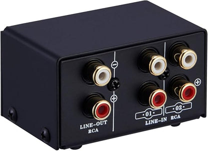 Audio Switcher RCA 2 in 1 Out/1 in 2 Out A/B Switch Stereo Audio Splitter Box by Unknown