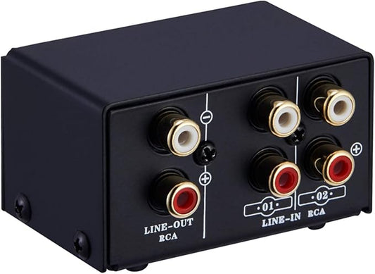 Audio Switcher RCA 2 in 1 Out/1 in 2 Out A/B Switch Stereo Audio Splitter Box by Unknown