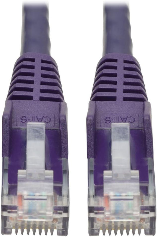 Tripp Lite 15ft Cat6 Gigabit Ethernet Snagless Molded Patch Cable UTP Purple by TrippLite
