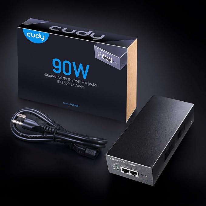 Cudy POE400 90W Gigabit Ultra PoE++ Injector Adapter, IEEE 802.3 bt - Image 8