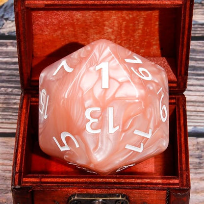 20 Sided DND Dice, D20 Giant Polyhedral Dice, 55mm Titan Large Pearl Color D20 - Image 5