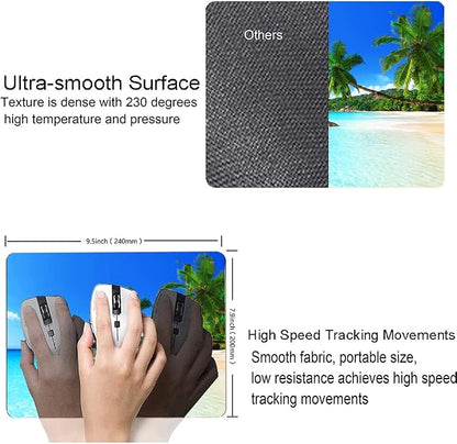 Mouse Pad, Square Beach Style Anti-Slip Rubber Mousepad - Image 3