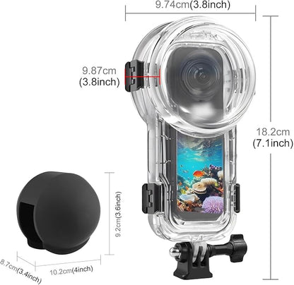 Invisible Dive Case for Insta360 X5, FotStdio Insta 360 X5 Waterproof Case - Image 3