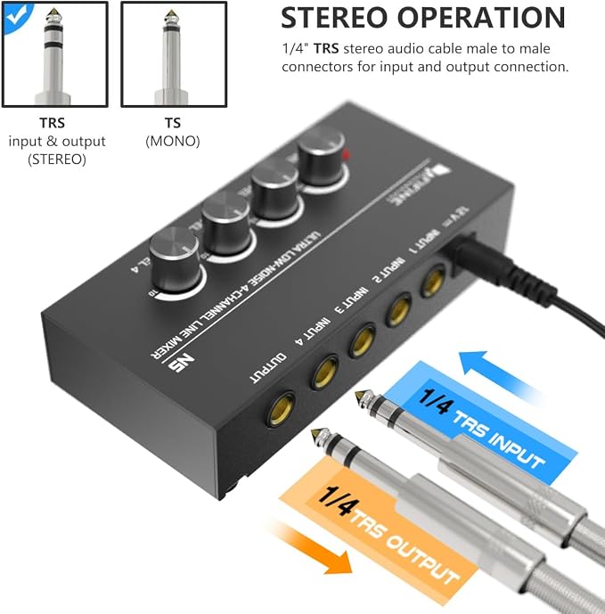 FIFINE Ultra Low-Noise 4-Channel Line Mixer - Image 2