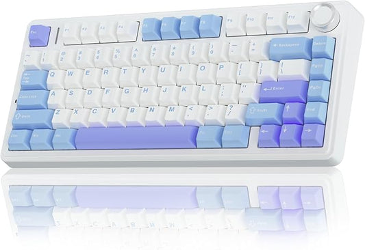 AULA F75 75% Wireless Mechanical Keyboard, Hot Swappable Creamy Keyboard by AULA