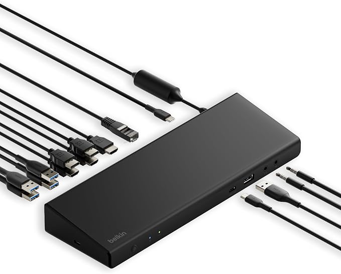 Belkin 15-in-1 Universal Triple Display DisplayLink Docking Station Hub w/ 3 by Belkin
