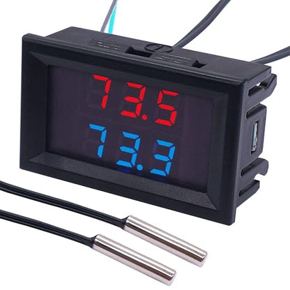weideer Digital Thermometer Dual LED Display Fahrenheit to Centigrade by weideer