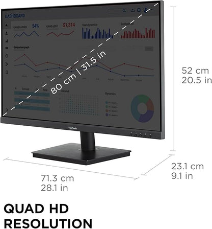 ViewSonic VS3225-2K 32 Inch QHD 1440p IPS Monitor - Image 4