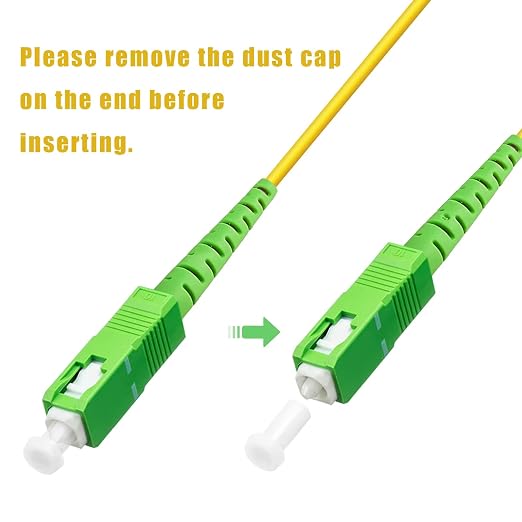 15ft SC/APC to SC/APC Fiber Optic Internet Cable, Single Mode Fiber Patch Cable - Image 5
