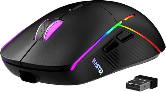 FFJ Wireless Gaming Mouse, 24000 DPI, Tri-Mode 2.4G/USB-C/Bluetooth 5.3 Gaming by FFJ