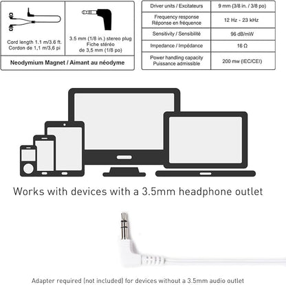 Panasonic ErgoFit Wired Earbuds, 3.5mm Jack In-Ear Headphones Wired - Image 6