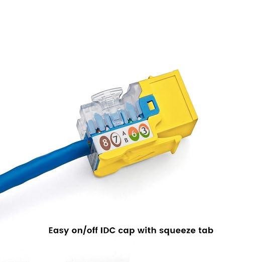 trueCABLE Cat5e Keystone Jack, Unshielded, 90 Degree Punch-Down, PoE++ 100W - Image 5