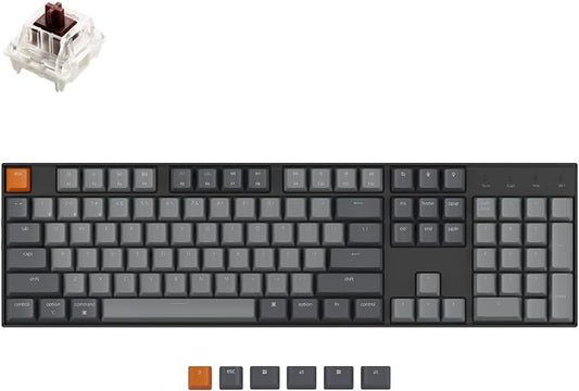 Keychron K10 Full Size Layout White LED Backlit Hot-Swappable Mechanical by Keychron