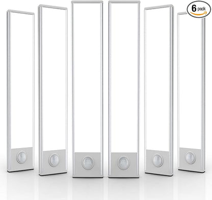 6 Pack Under Cabinet Lighting Wireless, 40 LED Rechargeable Battery Motion by BuyNow