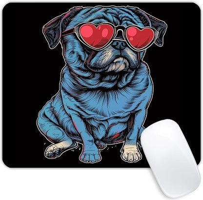 Square Mouse Pad Cool Dog with Sunglasses-1, Gaming Mouse Pads by Goodsprout