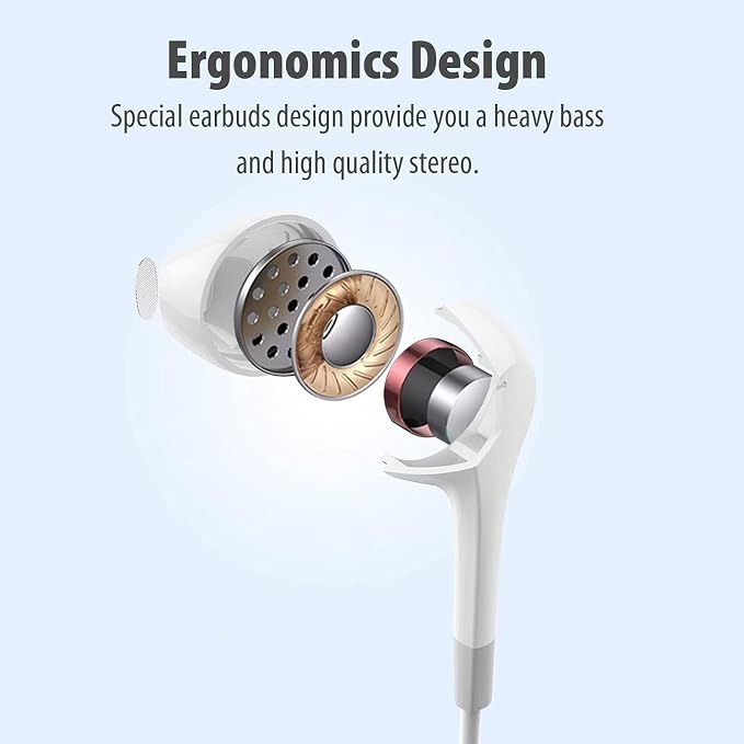 Earbuds Headphones 5 in One Pack, Wired Earbud - Image 4