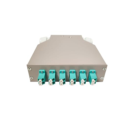 12 Fibers LC-OM3 DIN Rail Fiber Optic Enclosure Rack Box - Image 2