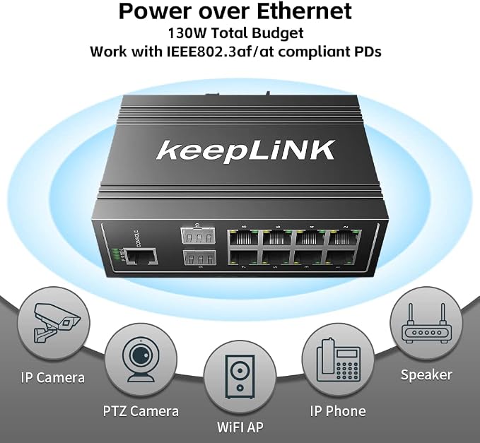 10-Port Industrial Gigabit PoE Switch, Managed - Image 6