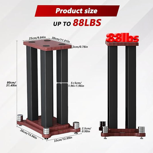 A Pair of Universal Speaker Stands, Heavy Duty Speaker Stands Holds Bookshelf - Image 2
