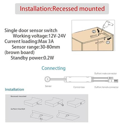 VST Motion Sensor Light Switch, IR Sensor Switch Door Activate Light Switch - Image 5