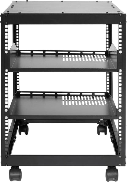 VEVOR 12U Open Frame Server Rack, 23-40 in Adjustable Depth, Free Standing or - Image 9