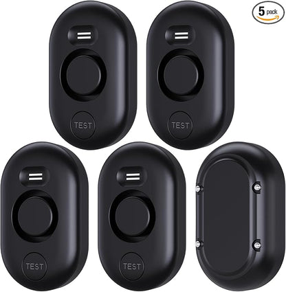 5 Pack Water Leak Detectors for Home, 100dB Water Sensor Alarm Black | Leakage by METAK