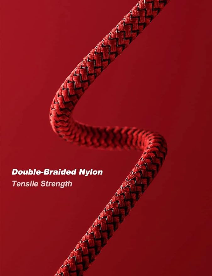 USB to Lightning Cable 6FT, Heavy Duty iPhone Cables Braided Fast iPhone - Image 6