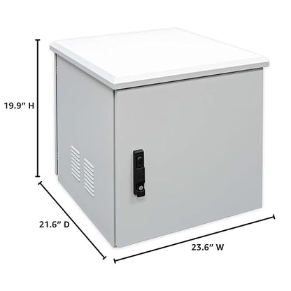 Electriduct 9U Outdoor Cabinet 21.6 Inch Depth IP55 Weather Resistant Enclosure - Image 5