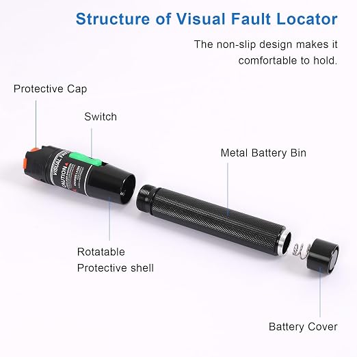 Fiber Optic Tools Cable Tester FC SC Power Meter & 2.5mm 30mV Visual Fault - Image 7