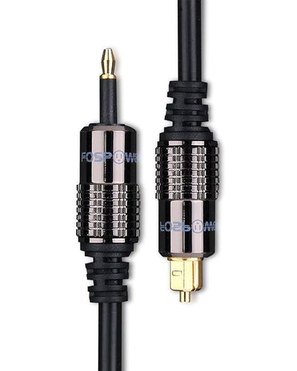 FosPower 24K Gold Plated Toslink to Mini Toslink Digital Fiber Optical S/PDIF - Image 2