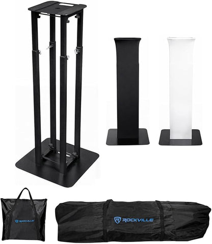 Rockville RTP82B 8 ft Adjustable Black Totem Moving Head Light Stand, Dual by Rockville