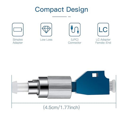 5Pcs Visual Fault Locator Fiber Adapter, Fiber Optic Connector, Single Mode - Image 2