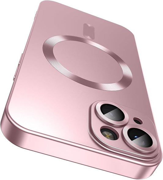Magnetic for iPhone 14 Case Slim Soft Silicone Bumper Shockproof Metallic by LEKEVO