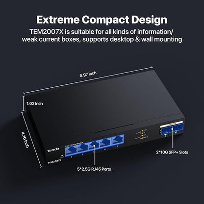 Tenda TEM2007X, 5 Port 2.5G Ethernet Switch, Unmanaged 2.5Gb Switch - Image 7