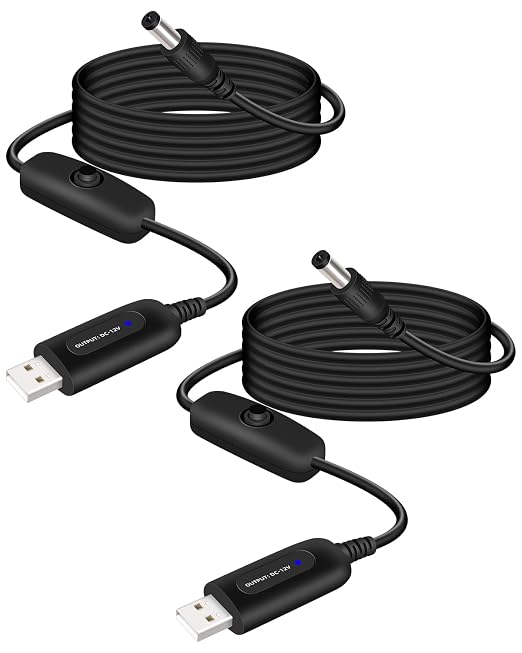 12W USB 5V to 12V Step Up Converter Cable by RIIEYOCA