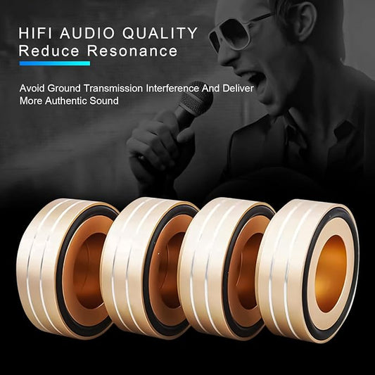 Tertullus 4 Pcs Speaker Feet Aluminum HiFi Turntable Feet Isolation Feet - Image 2
