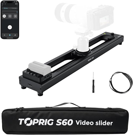 Accsoon Toprig 24inch/60cm Motorized Camera Slider, Time-Lapse/Loop Mode by toprig